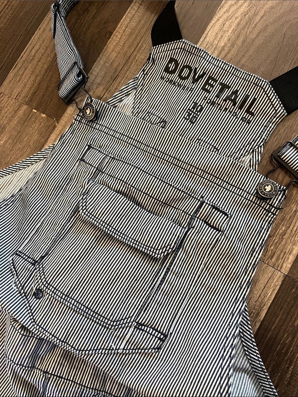 Dovetail Workwear - Freshly Overalls, Indigo Stripe Denim - Picture 6 of 11